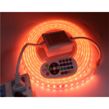 220V 110V 5050 luz LED flexible NINGUNA prenda impermeable / impermeable 60LEDs / m 5m / lot RGB / RGBW LED luz de tira